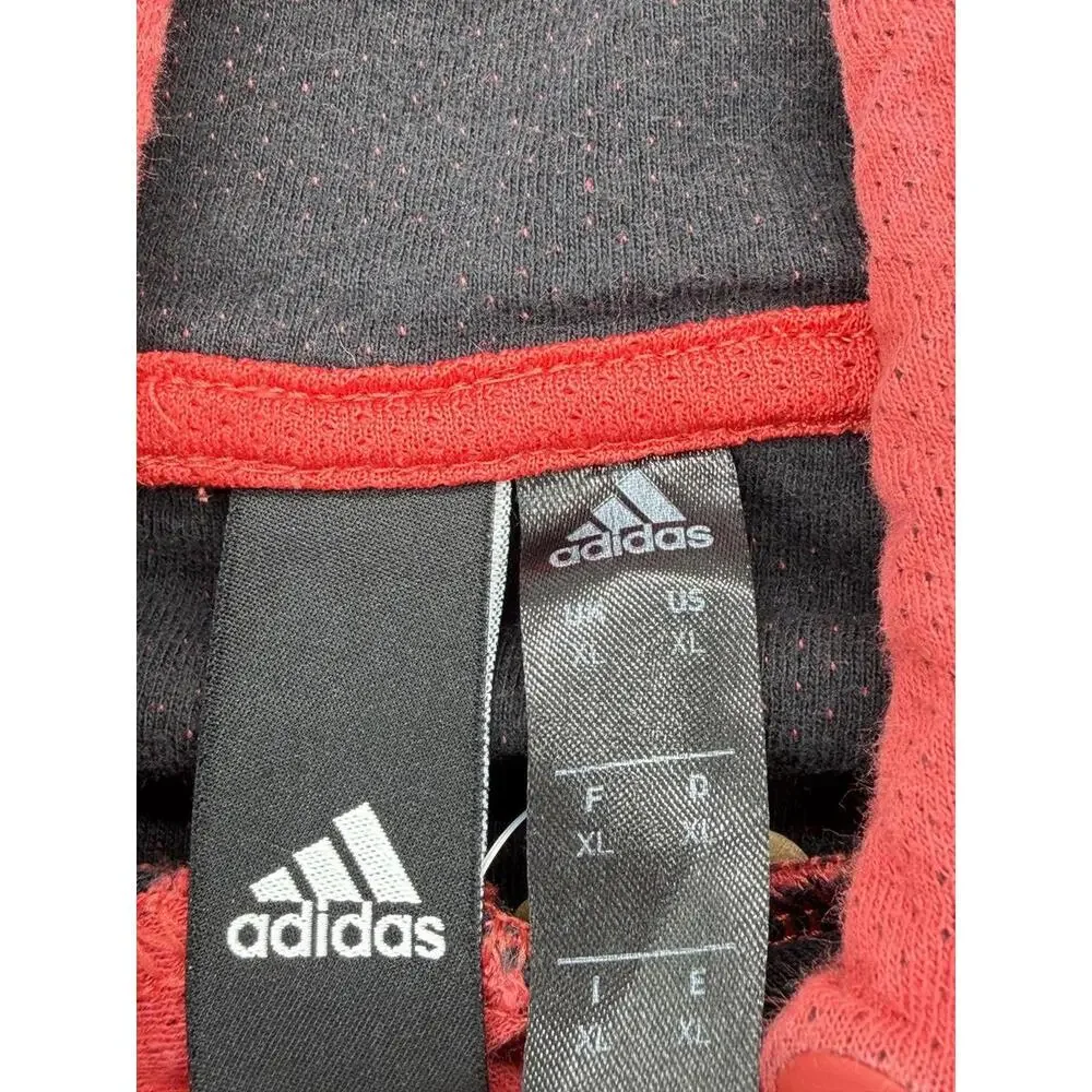 Adidas Red Washed Hoodie Pullover XL Athletic‎ Casual Cotton Blend